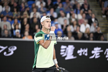 2024-01-18 - Holger Rune of Denmark during the Australian Open AO 2024 Grand Slam tennis tournament on January 18, 2024 at Melbourne Park in Australia. Photo Victor Joly / DPPI - TENNIS - AUSTRALIAN OPEN 2024 - WEEK 1 - INTERNATIONALS - TENNIS