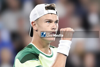 2024-01-18 - Holger Rune of Denmark during the Australian Open AO 2024 Grand Slam tennis tournament on January 18, 2024 at Melbourne Park in Australia. Photo Victor Joly / DPPI - TENNIS - AUSTRALIAN OPEN 2024 - WEEK 1 - INTERNATIONALS - TENNIS