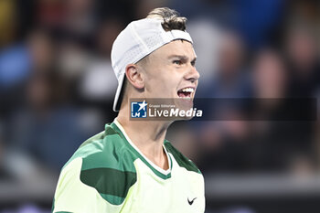 2024-01-18 - Holger Rune of Denmark during the Australian Open AO 2024 Grand Slam tennis tournament on January 18, 2024 at Melbourne Park in Australia. Photo Victor Joly / DPPI - TENNIS - AUSTRALIAN OPEN 2024 - WEEK 1 - INTERNATIONALS - TENNIS