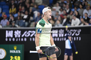 2024-01-18 - Holger Rune of Denmark during the Australian Open AO 2024 Grand Slam tennis tournament on January 18, 2024 at Melbourne Park in Australia. Photo Victor Joly / DPPI - TENNIS - AUSTRALIAN OPEN 2024 - WEEK 1 - INTERNATIONALS - TENNIS