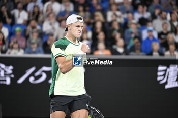 2024-01-18 - Holger Rune of Denmark during the Australian Open AO 2024 Grand Slam tennis tournament on January 18, 2024 at Melbourne Park in Australia. Photo Victor Joly / DPPI - TENNIS - AUSTRALIAN OPEN 2024 - WEEK 1 - INTERNATIONALS - TENNIS