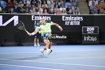 2024-01-18 - Holger Rune of Denmark during the Australian Open AO 2024 Grand Slam tennis tournament on January 18, 2024 at Melbourne Park in Australia. Photo Victor Joly / DPPI - TENNIS - AUSTRALIAN OPEN 2024 - WEEK 1 - INTERNATIONALS - TENNIS