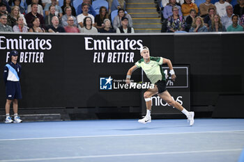 2024-01-18 - Holger Rune of Denmark during the Australian Open AO 2024 Grand Slam tennis tournament on January 18, 2024 at Melbourne Park in Australia. Photo Victor Joly / DPPI - TENNIS - AUSTRALIAN OPEN 2024 - WEEK 1 - INTERNATIONALS - TENNIS