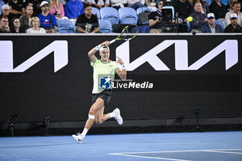 2024-01-18 - Holger Rune of Denmark during the Australian Open AO 2024 Grand Slam tennis tournament on January 18, 2024 at Melbourne Park in Australia. Photo Victor Joly / DPPI - TENNIS - AUSTRALIAN OPEN 2024 - WEEK 1 - INTERNATIONALS - TENNIS