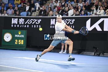 2024-01-18 - Arthur Cazaux of France during the Australian Open AO 2024 Grand Slam tennis tournament on January 18, 2024 at Melbourne Park in Australia. Photo Victor Joly / DPPI - TENNIS - AUSTRALIAN OPEN 2024 - WEEK 1 - INTERNATIONALS - TENNIS