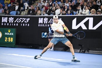 2024-01-18 - Arthur Cazaux of France during the Australian Open AO 2024 Grand Slam tennis tournament on January 18, 2024 at Melbourne Park in Australia. Photo Victor Joly / DPPI - TENNIS - AUSTRALIAN OPEN 2024 - WEEK 1 - INTERNATIONALS - TENNIS