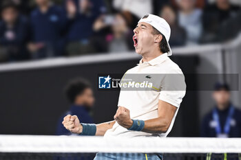 2024-01-18 - Arthur Cazaux of France during the Australian Open AO 2024 Grand Slam tennis tournament on January 18, 2024 at Melbourne Park in Australia. Photo Victor Joly / DPPI - TENNIS - AUSTRALIAN OPEN 2024 - WEEK 1 - INTERNATIONALS - TENNIS