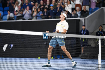 2024-01-18 - Arthur Cazaux of France during the Australian Open AO 2024 Grand Slam tennis tournament on January 18, 2024 at Melbourne Park in Australia. Photo Victor Joly / DPPI - TENNIS - AUSTRALIAN OPEN 2024 - WEEK 1 - INTERNATIONALS - TENNIS