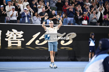 2024-01-18 - Arthur Cazaux of France during the Australian Open AO 2024 Grand Slam tennis tournament on January 18, 2024 at Melbourne Park in Australia. Photo Victor Joly / DPPI - TENNIS - AUSTRALIAN OPEN 2024 - WEEK 1 - INTERNATIONALS - TENNIS