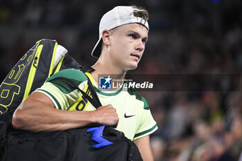 2024-01-18 - Holger Rune of Denmark during the Australian Open AO 2024 Grand Slam tennis tournament on January 18, 2024 at Melbourne Park in Australia. Photo Victor Joly / DPPI - TENNIS - AUSTRALIAN OPEN 2024 - WEEK 1 - INTERNATIONALS - TENNIS