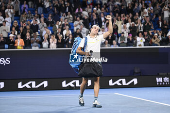 2024-01-18 - Arthur Cazaux of France during the Australian Open AO 2024 Grand Slam tennis tournament on January 18, 2024 at Melbourne Park in Australia. Photo Victor Joly / DPPI - TENNIS - AUSTRALIAN OPEN 2024 - WEEK 1 - INTERNATIONALS - TENNIS