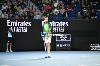 2024-01-18 - Daniil Medvedev during the Australian Open AO 2024 Grand Slam tennis tournament on January 18, 2024 at Melbourne Park in Australia. Photo Victor Joly / DPPI - TENNIS - AUSTRALIAN OPEN 2024 - WEEK 1 - INTERNATIONALS - TENNIS