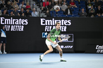 2024-01-18 - Daniil Medvedev during the Australian Open AO 2024 Grand Slam tennis tournament on January 18, 2024 at Melbourne Park in Australia. Photo Victor Joly / DPPI - TENNIS - AUSTRALIAN OPEN 2024 - WEEK 1 - INTERNATIONALS - TENNIS