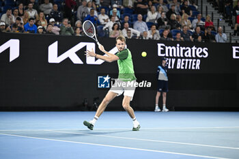 2024-01-18 - Daniil Medvedev during the Australian Open AO 2024 Grand Slam tennis tournament on January 18, 2024 at Melbourne Park in Australia. Photo Victor Joly / DPPI - TENNIS - AUSTRALIAN OPEN 2024 - WEEK 1 - INTERNATIONALS - TENNIS