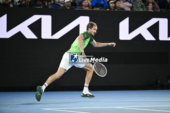 2024-01-18 - Daniil Medvedev during the Australian Open AO 2024 Grand Slam tennis tournament on January 18, 2024 at Melbourne Park in Australia. Photo Victor Joly / DPPI - TENNIS - AUSTRALIAN OPEN 2024 - WEEK 1 - INTERNATIONALS - TENNIS