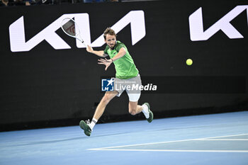 2024-01-18 - Daniil Medvedev during the Australian Open AO 2024 Grand Slam tennis tournament on January 18, 2024 at Melbourne Park in Australia. Photo Victor Joly / DPPI - TENNIS - AUSTRALIAN OPEN 2024 - WEEK 1 - INTERNATIONALS - TENNIS