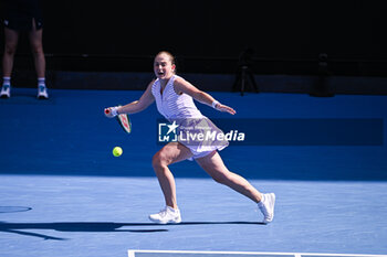 2024-01-20 - Jeļena Aļona Ostapenko during the Australian Open AO 2024 Grand Slam tennis tournament on January 20, 2024 at Melbourne Park in Australia. Photo Victor Joly / DPPI - TENNIS - AUSTRALIAN OPEN 2024 - WEEK 1 - INTERNATIONALS - TENNIS