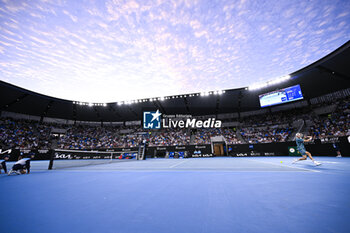 2024-01-20 - General illustration view of the Kia Arena with Grigor Dimitrov during the Australian Open AO 2024 Grand Slam tennis tournament on January 20, 2024 at Melbourne Park in Australia. Photo Victor Joly / DPPI - TENNIS - AUSTRALIAN OPEN 2024 - WEEK 1 - INTERNATIONALS - TENNIS