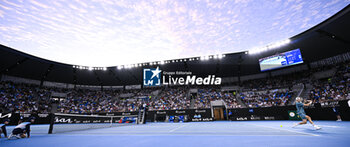 2024-01-20 - General illustration view of the Kia Arena with Grigor Dimitrov during the Australian Open AO 2024 Grand Slam tennis tournament on January 20, 2024 at Melbourne Park in Australia. Photo Victor Joly / DPPI - TENNIS - AUSTRALIAN OPEN 2024 - WEEK 1 - INTERNATIONALS - TENNIS