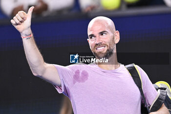 2024-01-19 - Adrian Mannarino of France during the Australian Open AO 2024 Grand Slam tennis tournament on January 19, 2024 at Melbourne Park in Australia. Photo Victor Joly / DPPI - TENNIS - AUSTRALIAN OPEN 2024 - WEEK 1 - INTERNATIONALS - TENNIS