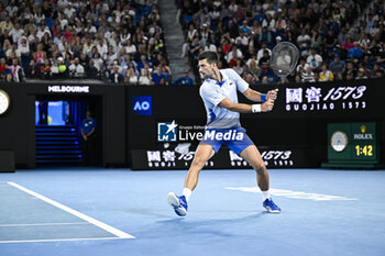 2024-01-21 - Novak Djokovic of Serbia during the Australian Open AO 2024 Grand Slam tennis tournament on January 21, 2024 at Melbourne Park in Australia. Photo Victor Joly / DPPI - TENNIS - AUSTRALIAN OPEN 2024 - WEEK 1 - INTERNATIONALS - TENNIS