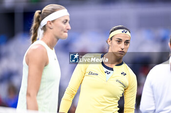 2024-01-21 - Caroline Garcia and Kristina Mladenovic in a women's double match during the Australian Open AO 2024 Grand Slam tennis tournament on January 21, 2024 at Melbourne Park in Australia. Photo Victor Joly / DPPI - TENNIS - AUSTRALIAN OPEN 2024 - WEEK 1 - INTERNATIONALS - TENNIS
