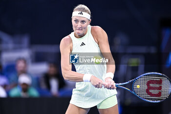 2024-01-21 - Kristina Mladenovic in a women's double match during the Australian Open AO 2024 Grand Slam tennis tournament on January 21, 2024 at Melbourne Park in Australia. Photo Victor Joly / DPPI - TENNIS - AUSTRALIAN OPEN 2024 - WEEK 1 - INTERNATIONALS - TENNIS