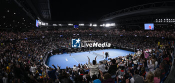 2024-01-21 - General view ambiance or ambience illustration of Rod Laver Arena with crowd and supporters cheering during the Australian Open AO 2024 Grand Slam tennis tournament on January 21, 2024 at Melbourne Park in Australia. Photo Victor Joly / DPPI - TENNIS - AUSTRALIAN OPEN 2024 - WEEK 1 - INTERNATIONALS - TENNIS