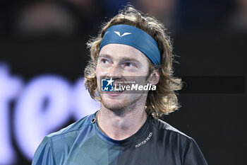 2024-01-21 - Andrey Rublev of Russia during the Australian Open AO 2024 Grand Slam tennis tournament on January 21, 2024 at Melbourne Park in Australia. Photo Victor Joly / DPPI - TENNIS - AUSTRALIAN OPEN 2024 - WEEK 1 - INTERNATIONALS - TENNIS