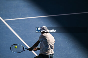 2024-01-22 - Illustration with Arthur Cazaux of France during the Australian Open 2024, Grand Slam tennis tournament on January 22, 2024 at Melbourne Park in Melbourne, Australia - TENNIS - AUSTRALIAN OPEN 2024 - WEEK 2 - INTERNATIONALS - TENNIS