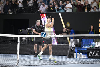 2024-01-22 - Carlos Alcaraz Garfia of Spain during the Australian Open 2024, Grand Slam tennis tournament on January 22, 2024 at Melbourne Park in Melbourne, Australia - TENNIS - AUSTRALIAN OPEN 2024 - WEEK 2 - INTERNATIONALS - TENNIS