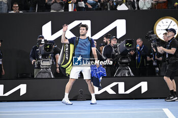 2024-01-22 - Miomir Kecmanovic during the Australian Open 2024, Grand Slam tennis tournament on January 22, 2024 at Melbourne Park in Melbourne, Australia - TENNIS - AUSTRALIAN OPEN 2024 - WEEK 2 - INTERNATIONALS - TENNIS