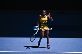2024-01-23 - Cori Coco Gauff during the Australian Open 2024 Grand Slam tennis tournament on January 22, 2024 at Melbourne Park in Melbourne, Australia. Photo Victor Joly / DPPI - TENNIS - AUSTRALIAN OPEN 2024 - WEEK 2 - INTERNATIONALS - TENNIS