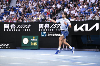 2024-01-23 - Novak Djokovic of Serbia during the Australian Open 2024 Grand Slam tennis tournament on January 22, 2024 at Melbourne Park in Melbourne, Australia. Photo Victor Joly / DPPI - TENNIS - AUSTRALIAN OPEN 2024 - WEEK 2 - INTERNATIONALS - TENNIS