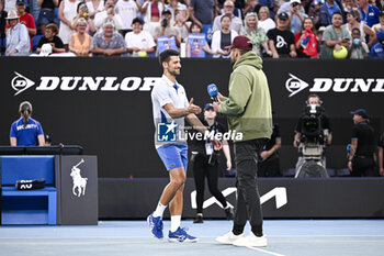 2024-01-23 - Nick Kyrgios and Novak Djokovic during the Australian Open 2024 Grand Slam tennis tournament on January 22, 2024 at Melbourne Park in Melbourne, Australia. Photo Victor Joly / DPPI - TENNIS - AUSTRALIAN OPEN 2024 - WEEK 2 - INTERNATIONALS - TENNIS