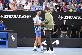 2024-01-23 - Nick Kyrgios and Novak Djokovic during the Australian Open 2024 Grand Slam tennis tournament on January 22, 2024 at Melbourne Park in Melbourne, Australia. Photo Victor Joly / DPPI - TENNIS - AUSTRALIAN OPEN 2024 - WEEK 2 - INTERNATIONALS - TENNIS