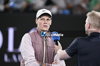 2024-01-23 - Jannik Sinner during the Australian Open 2024 Grand Slam tennis tournament on January 22, 2024 at Melbourne Park in Melbourne, Australia. Photo Victor Joly / DPPI - TENNIS - AUSTRALIAN OPEN 2024 - WEEK 2 - INTERNATIONALS - TENNIS