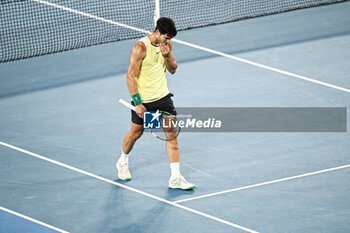 2024-01-24 - Carlos Alcaraz during the Australian Open AO 2024 Grand Slam tennis tournament on January 24, 2024 at Melbourne Park in Melbourne, Australia. Photo Victor Joly / DPPI - TENNIS - AUSTRALIAN OPEN 2024 - WEEK 2 - INTERNATIONALS - TENNIS