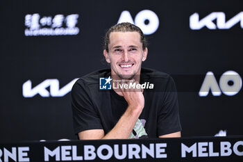 2024-01-24 - Sascha Alexander Zverev during a press conference during the Australian Open AO 2024 Grand Slam tennis tournament on January 24, 2024 at Melbourne Park in Melbourne, Australia. Photo Victor Joly / DPPI - TENNIS - AUSTRALIAN OPEN 2024 - WEEK 2 - INTERNATIONALS - TENNIS
