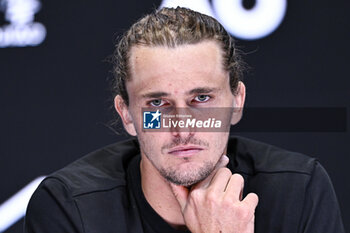 2024-01-24 - Sascha Alexander Zverev during a press conference during the Australian Open AO 2024 Grand Slam tennis tournament on January 24, 2024 at Melbourne Park in Melbourne, Australia. Photo Victor Joly / DPPI - TENNIS - AUSTRALIAN OPEN 2024 - WEEK 2 - INTERNATIONALS - TENNIS