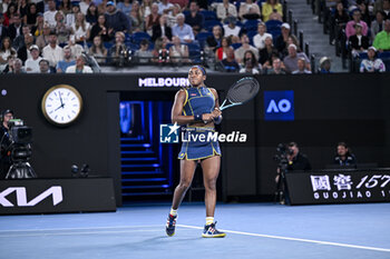 2024-01-25 - Cori Coco Gauff during the Australian Open AO 2024 Grand Slam tennis tournament on January 25, 2024 at Melbourne Park, Australia. Photo Victor Joly / DPPI - TENNIS - AUSTRALIAN OPEN 2024 - WEEK 2 - INTERNATIONALS - TENNIS