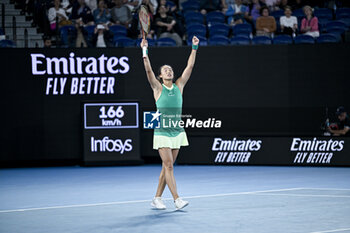 2024-01-25 - Qinwen Zheng during the Australian Open AO 2024 Grand Slam tennis tournament on January 25, 2024 at Melbourne Park, Australia. Photo Victor Joly / DPPI - TENNIS - AUSTRALIAN OPEN 2024 - WEEK 2 - INTERNATIONALS - TENNIS