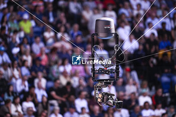 2024-01-26 - A TV television cable cam spidercam or Spider camera during the Australian Open AO 2024 Grand Slam tennis tournament on January 26, 2024 at Melbourne Park in Melbourne, Australia. Photo Victor Joly / DPPI - TENNIS - AUSTRALIAN OPEN 2024 - WEEK 2 - INTERNATIONALS - TENNIS