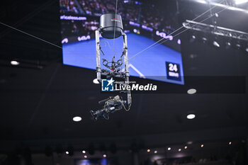 2024-01-26 - A TV television cam spidercam or Spider camera during the Australian Open AO 2024 Grand Slam tennis tournament on January 26, 2024 at Melbourne Park in Melbourne, Australia. Photo Victor Joly / DPPI - TENNIS - AUSTRALIAN OPEN 2024 - WEEK 2 - INTERNATIONALS - TENNIS