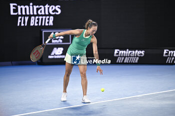 2024-01-27 - Zheng Qinwen during the Australian Open AO 2024 women's final Grand Slam tennis tournament on January 27, 2024 at Melbourne Park in Australia. Photo Victor Joly / DPPI - TENNIS - AUSTRALIAN OPEN 2024 - WEEK 2 - INTERNATIONALS - TENNIS