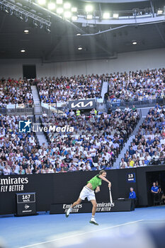 2024-01-28 - Daniil Medvedev during the Australian Open AO 2024 men's final Grand Slam tennis tournament on January 28, 2024 at Melbourne Park in Australia. Photo Victor Joly / DPPI - TENNIS - AUSTRALIAN OPEN 2024 - WEEK 2 - INTERNATIONALS - TENNIS