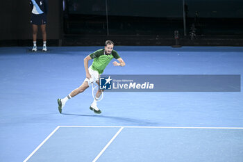 2024-01-28 - Jannik Sinner of Italy during the Australian Open AO 2024 men's final Grand Slam tennis tournament on January 28, 2024 at Melbourne Park in Australia. Photo Victor Joly / DPPI - TENNIS - AUSTRALIAN OPEN 2024 - WEEK 2 - INTERNATIONALS - TENNIS