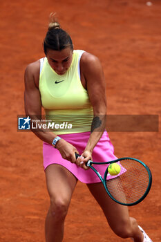 2024-05-15 - Rome, Italy 15.05.2024: Aryna Sabalenka VS Jelena Ostapenko (LAT) during Internazionali BNL 2024 women's WTA1000 Open tennis tournament in Rome at Grand Stand Arena . - INTERNAZIONALI BNL D'ITALIA - INTERNATIONALS - TENNIS