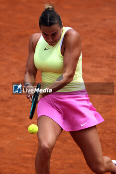 2024-05-15 - Rome, Italy 15.05.2024: Aryna Sabalenka VS Jelena Ostapenko (LAT) during Internazionali BNL 2024 women's WTA1000 Open tennis tournament in Rome at Grand Stand Arena . - INTERNAZIONALI BNL D'ITALIA - INTERNATIONALS - TENNIS