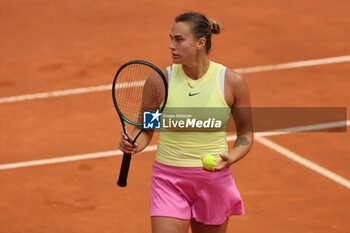 2024-05-15 - Rome, Italy 15.05.2024: Aryna Sabalenka VS Jelena Ostapenko (LAT) during Internazionali BNL 2024 women's WTA1000 Open tennis tournament in Rome at Grand Stand Arena . - INTERNAZIONALI BNL D'ITALIA - INTERNATIONALS - TENNIS